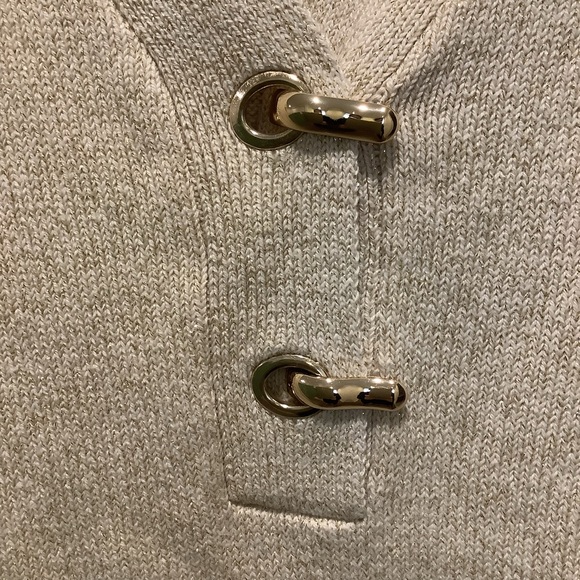 Charter club womens long sleeve Beige Gold sweater V-neck Size L Pullover - Picture 4 of 9
